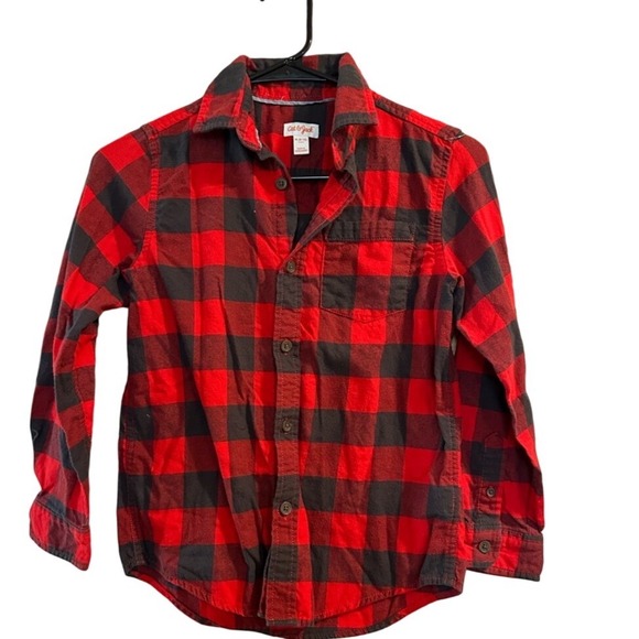 Cat & Jack Other - Cat & Jack Red and Black Buffalo Plaid Button-Up Shirt